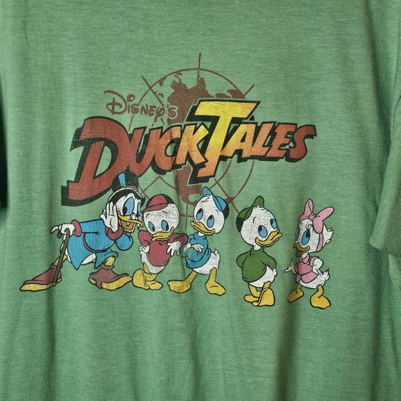 Disney DuckTales TaleSpin Tee Shirt Bundle Size XL Scrooge McDuck Green Blue 80s - Picture 3 of 14